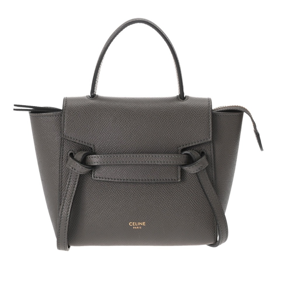 Celine Pico Belt Bag Gray Leather Handbag